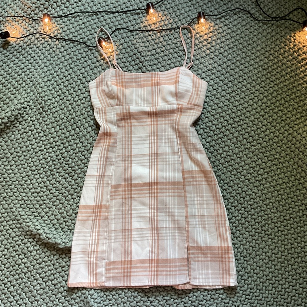 Plaid mini dress
